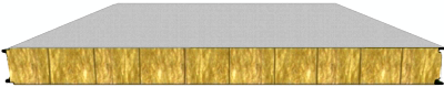 Стеновая трехслойная "сэндвич" панель с видимым креплением (наполнитель минеральная вата) 80мм плюс доставка с г,Керамкомбинат