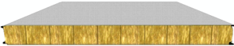 Стеновая трехслойная "сэндвич" панель с видимым креплением (наполнитель минеральная вата) 100мм плюс доставка с г,Керамкомбинат