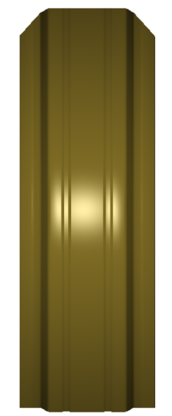 Евроштакетник узкий прямой (Полиэстер-RAL1018-0,5)